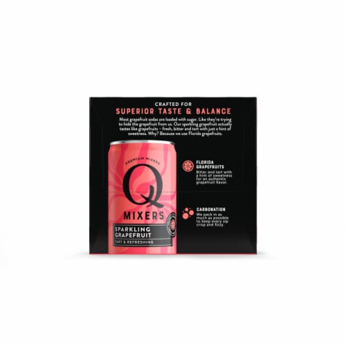Q Mixers Sparkling Grapefruit, Premium Cocktail Mixer, 7.5 Fl Oz Pack of 4 Perspective: back