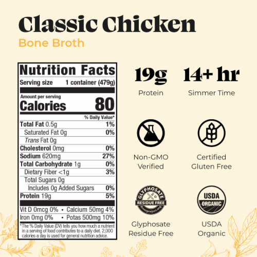 Kettle & Fire Classic Chicken Bone Broth Perspective: back