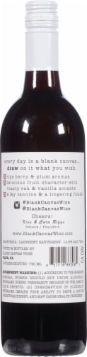 Blank Canvas Cabernet Sauvignon Perspective: back