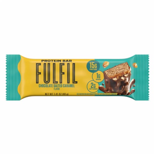 FULFIL® Chocolate Salted Caramel Flavor Vitamin & Protein Bar Perspective: back