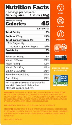 Liquid® I.V. Hydration Multiplier®+ Tangerine Immune Support Drink Mix Perspective: back