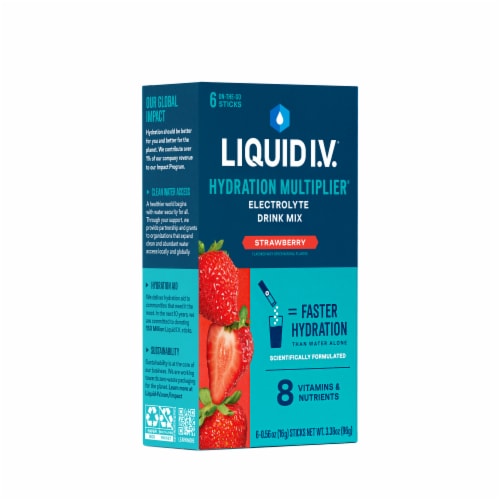 Liquid I.V.® Hydration Multiplier® Strawberry Electrolyte Drink Mix Perspective: back