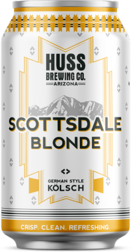 Huss Brewing Co. Scottsdale Blonde German Style Kolsch Perspective: back