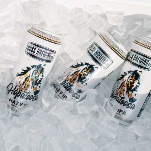 Huss Brewing Co. Hopaloosa Hazy IPA Perspective: back