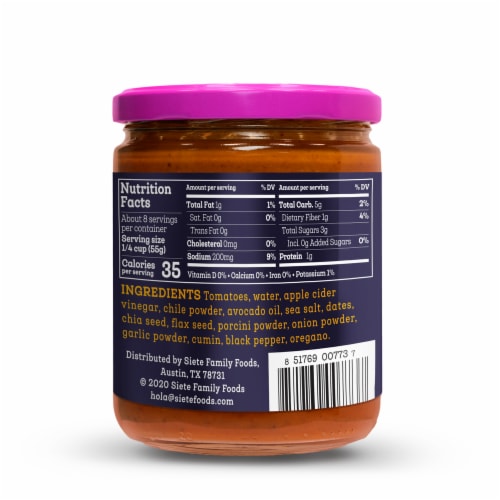Siete Red Enchilada Sauce Perspective: back