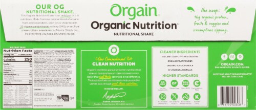 Orgain® Organic Strawberries & Cream Nutritional Shake Perspective: back