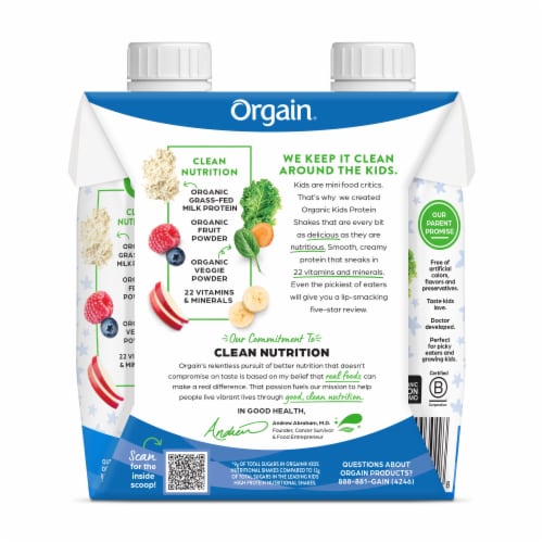 Orgain® Kids Protein™ Organic Nutritional Shakes - Vanilla Perspective: back