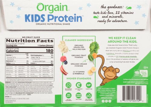 Orgain® Kids Protein™ Organic Vanilla Nutritional Shakes Perspective: back