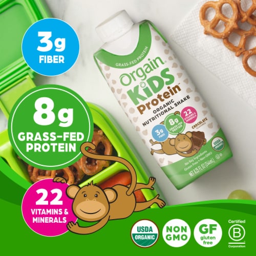 Orgain Clean Protein Grass Fed Milk Protein Shake Creamy Chocolate Fudge 12  ct