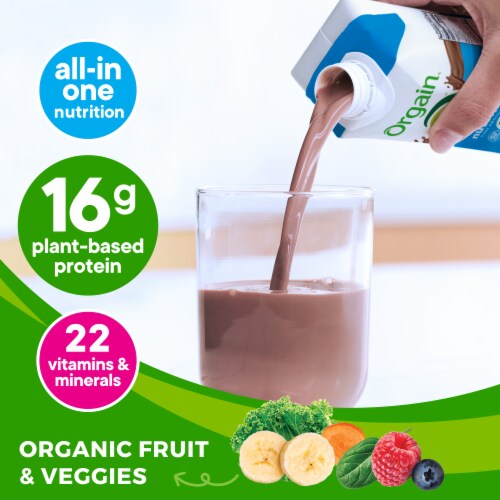 Orgain Organic Nutrition Vegan Protein Shake, Smooth Chocolate Perspective: back