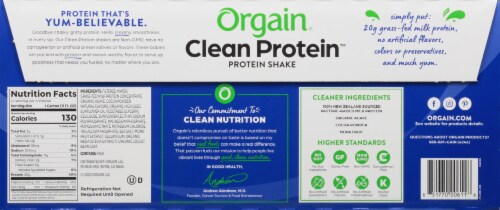 Orgain Clean Protein Grass Fed Creamy Chocolate Fudge Protein Shake, 12 ct  / 11 fl oz - Harris Teeter