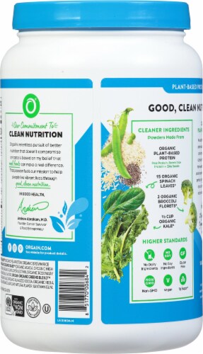 Orgain® Organic Protein & Greens Creamy Chocolate Fudge Plant Based Protein Powder Perspective: back