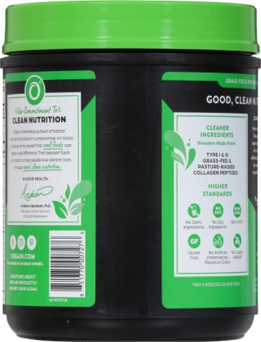 Orgain® Unflavored Collagen Peptides Protein Powder Perspective: back