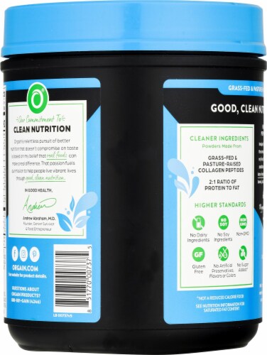 Orgain® Chocolate Ketogentic Collagen Protein Powder Perspective: back