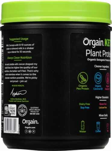 Orgain® Organic Chocolate KETO Plant Protein Powder Perspective: back