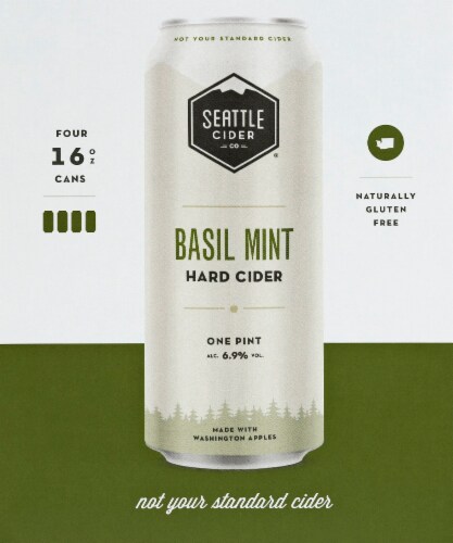 Seattle Cider Basil Mint Cider Perspective: back