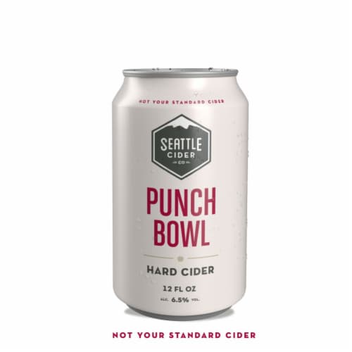 Seattle Cider Punch Bowl Hard Cider Beer Perspective: back