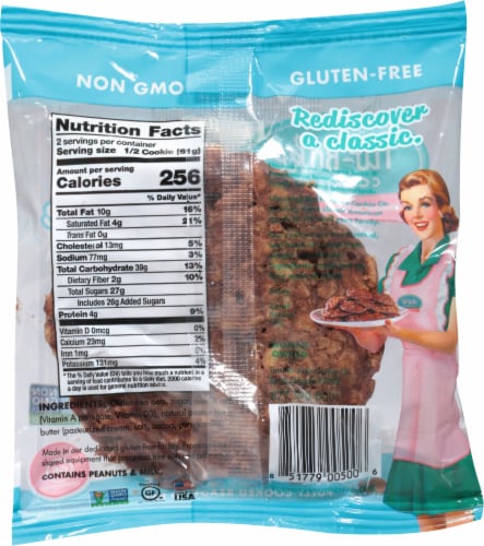 No-Bake Co. Gluten-Free Chocolate Oatmeal Cookie Perspective: back