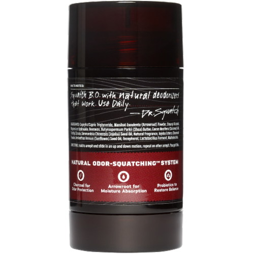 Dr. Squatch Bay Rum Natural Men's Deodorant Perspective: back