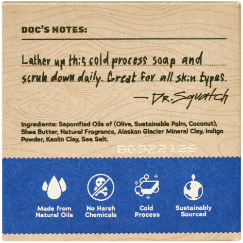 Dr Squatch® Fresh Falls Men's Natural Soap Perspective: back