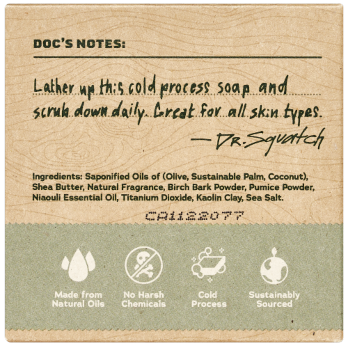 Dr. Squatch® Birchwood Breeze Men's Natural Soap Perspective: back