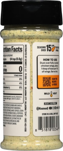 Kosmos Q® Wing Dust® Garlic Parm Wing Seasoning Perspective: back