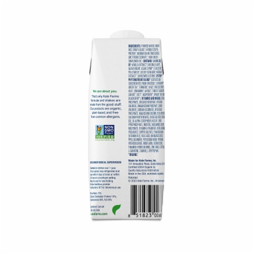 Kate Farms® Vanilla Pediatric Peptide Formula Perspective: back