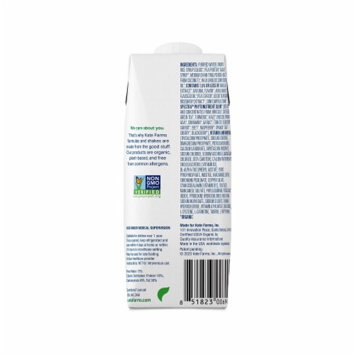 Kate Farms® Vanilla Pediatric Standard 1.2 Formula Perspective: back