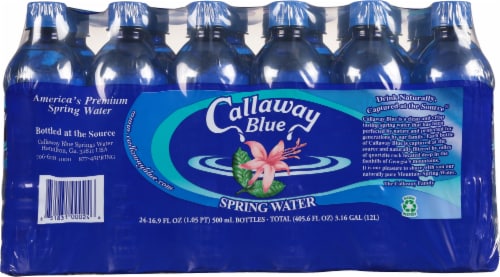 Callaway Blue Spring Bottled Water Perspective: back