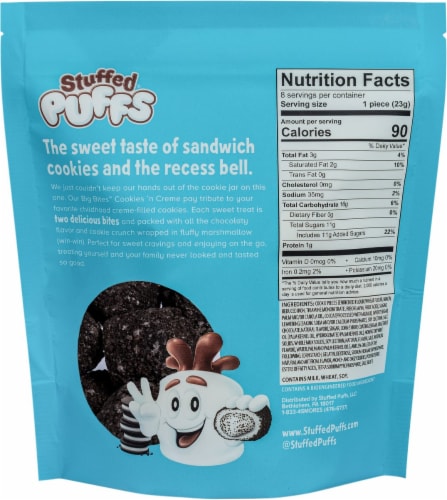 Stuffed Puffs® Big Bites™ Cookies 'n Creme Filled Marshmallows Perspective: back