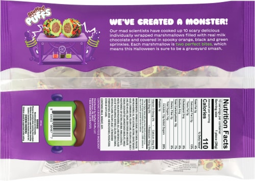 Stuffed Puffs Halloween Monster Marsh Filled Marshmallows Perspective: back