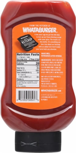 Whataburger® Spicy Tomato Ketchup Perspective: back