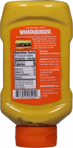 Whataburger® Original Mustard Perspective: back