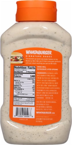 Whataburger® Spicy Jalapeno Ranch Sauce Perspective: back