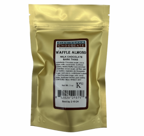 Bark Thins, 6-Item Pack, 18oz - Almond, Waffle in Milk Chocolate - Gourmet Pouches Perspective: back