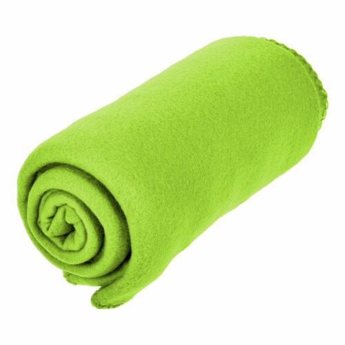 Lime green fleece throw clearance
