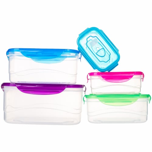 Plastic Jumbo Rectangular Food Storage Container Set - 10 Piece