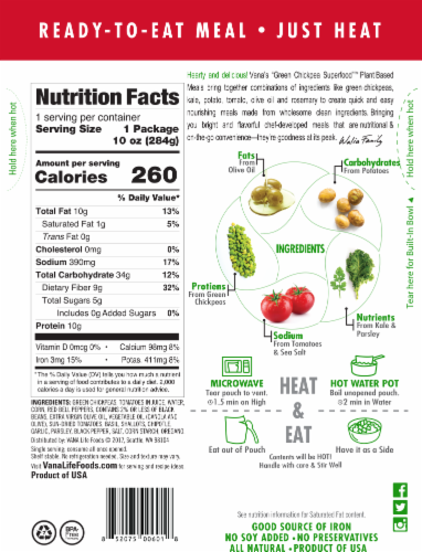 Vana Life Foods™ Chipotle Black Bean Green Chickpea Superfood Bowl Perspective: back