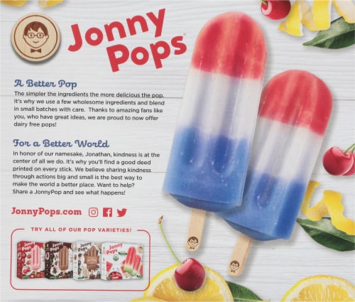 Jonny Pops® Organic Red White & Boom Pops Perspective: back