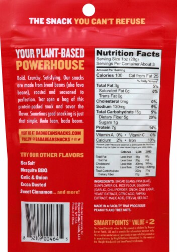 Enlightened® Bada Bean Bada Boom Sweet Sriracha Crunchy Broad Bean Snack Perspective: back