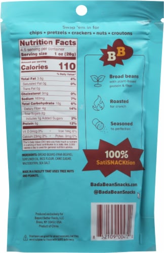 Enlightened® Bada Bean Bada Boom™ Gluten Free Sea Salt Crunchy Broad Beans Perspective: back