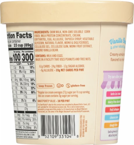 Enlightened® Vanilla Bean Light Ice Cream Perspective: back