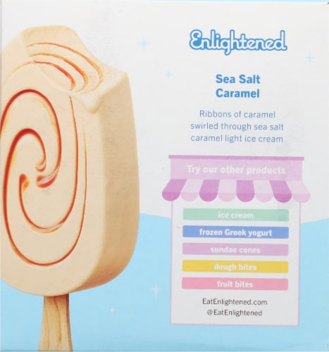 Enlightened® Sea Salt Caramel Ice Cream Bars Perspective: back