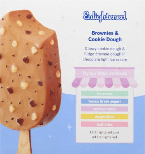 Enlightened® Brownies & Cookie Dough Light Ice Cream Bar Perspective: back
