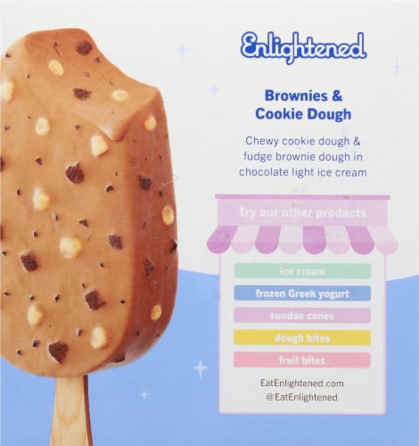 Enlightened® Brownies & Cookie Dough Light Ice Cream Bar Perspective: back