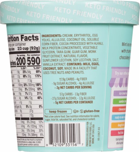 Enlightened® Keto Mint Chocolate Chunk Ice Cream Perspective: back