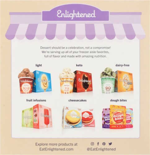 Enlightened® Keto Collection Dark Chocolate Ice Cream Bars Perspective: back