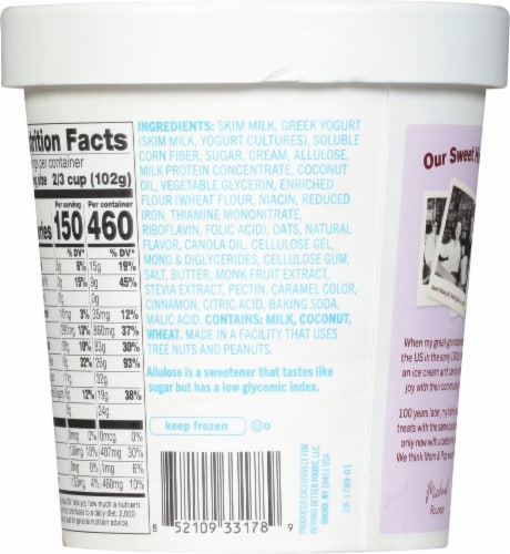 Enlightened® Sea Salt Caramel Cookie Frozen Greek Yogurt Perspective: back