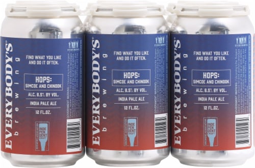 Everybody's Brewing® Aggressively Relaxed IIPA Beer Perspective: back