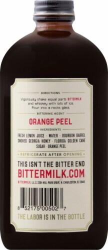Bittermilk Smoked Honey Whiskey Sour Handcrafted Cocktail Mixer Perspective: back